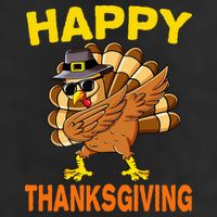 Happy Thanksgiving Pilgrim Turkey 7 Panel Mesh Trucker Snapback Hat
