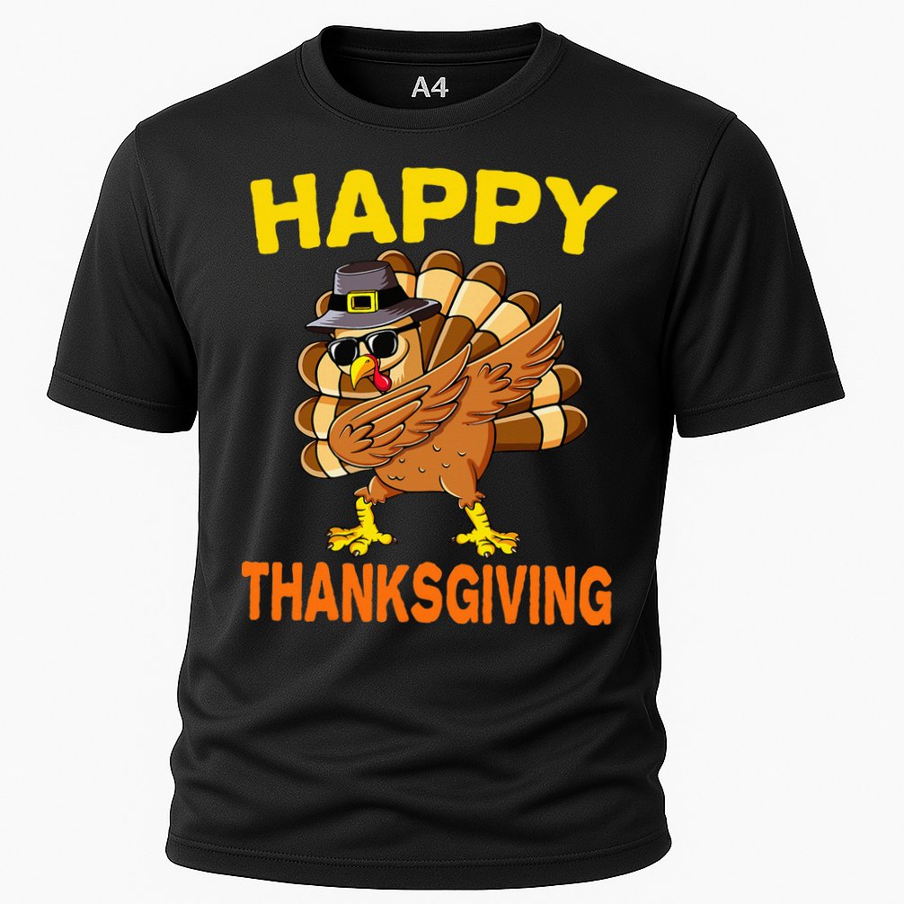 Happy Thanksgiving Pilgrim Turkey Cooling Performance Crew T-Shirt