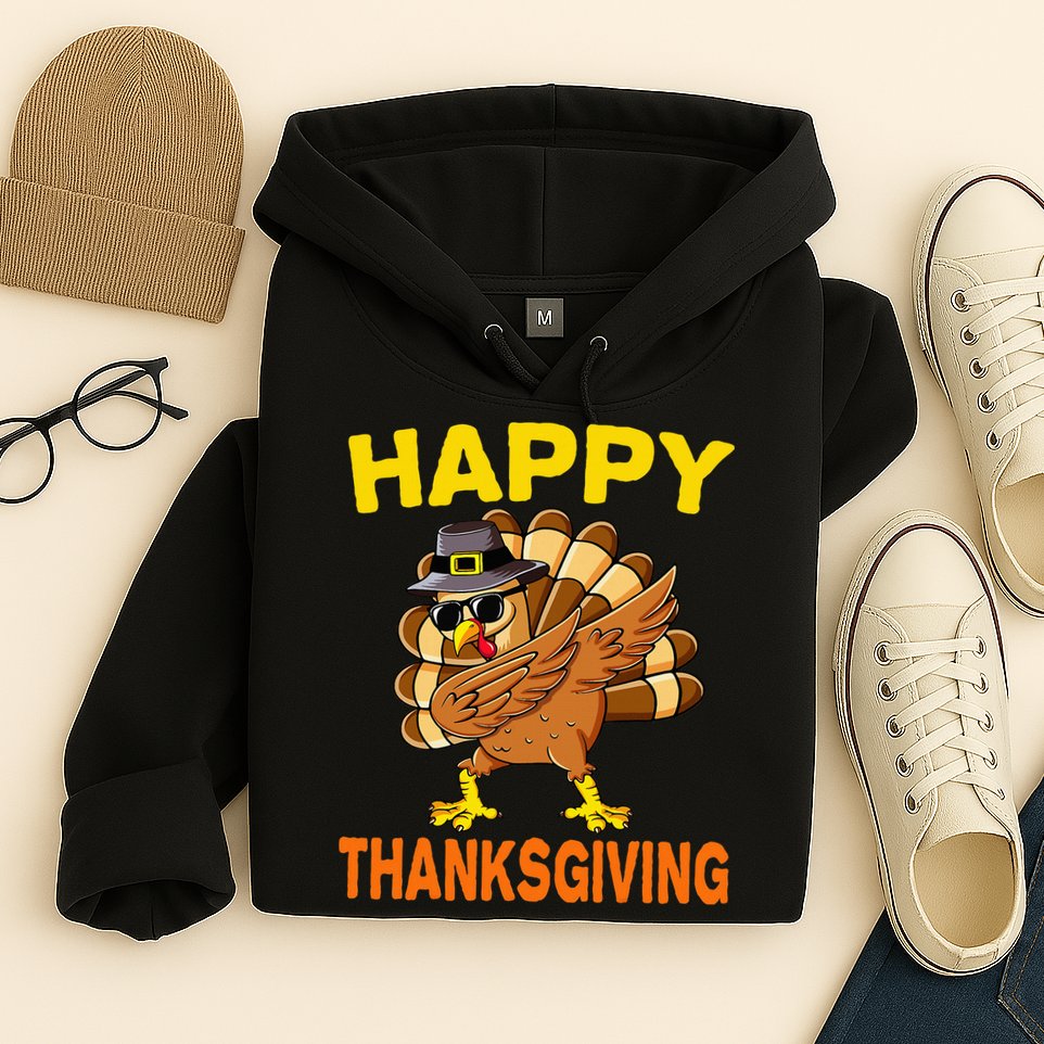 Happy Thanksgiving Pilgrim Turkey Hoodie