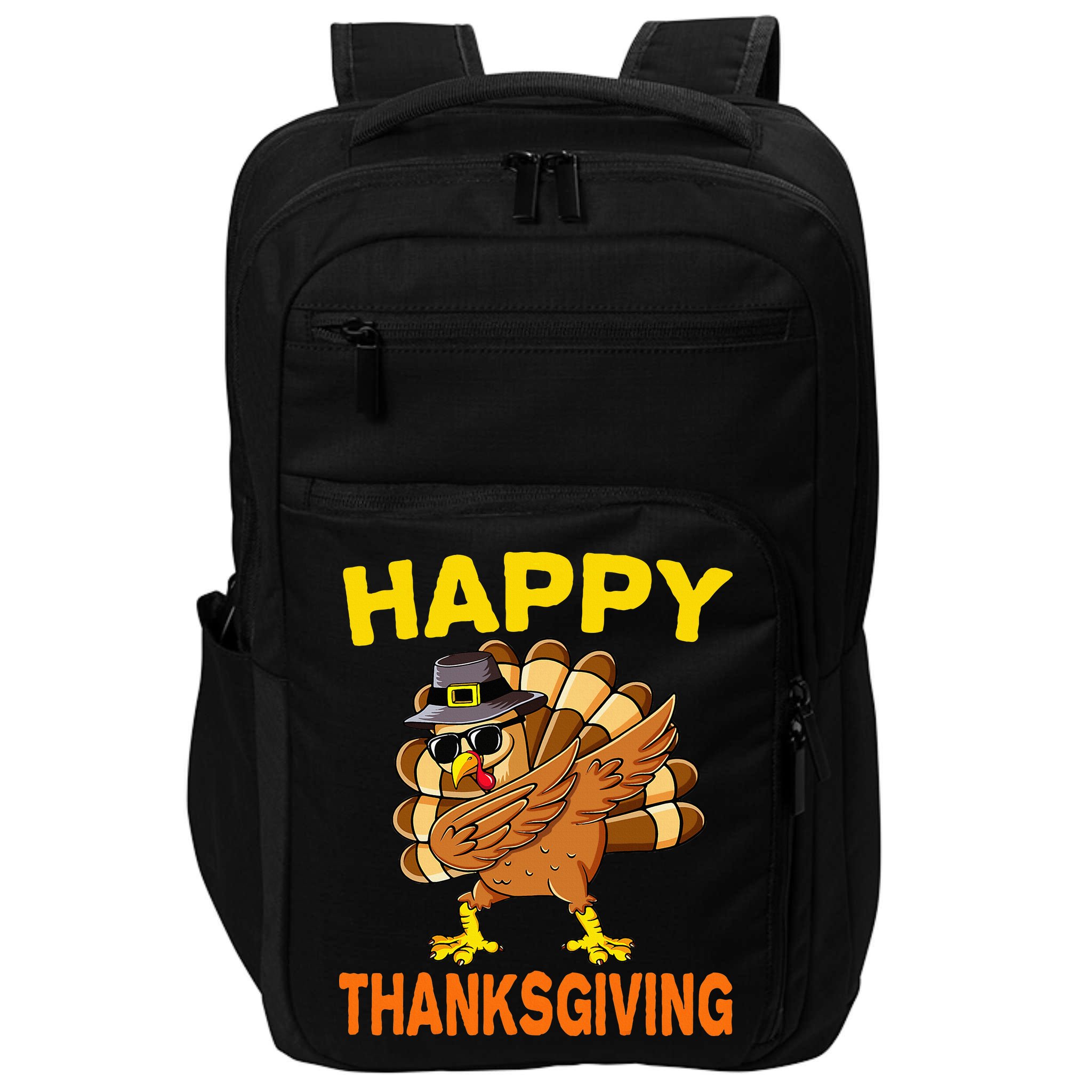 Happy Thanksgiving Pilgrim Turkey Impact Tech Backpack