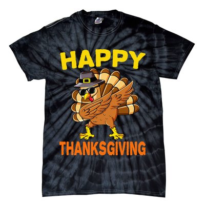 Happy Thanksgiving Pilgrim Turkey Tie-Dye T-Shirt