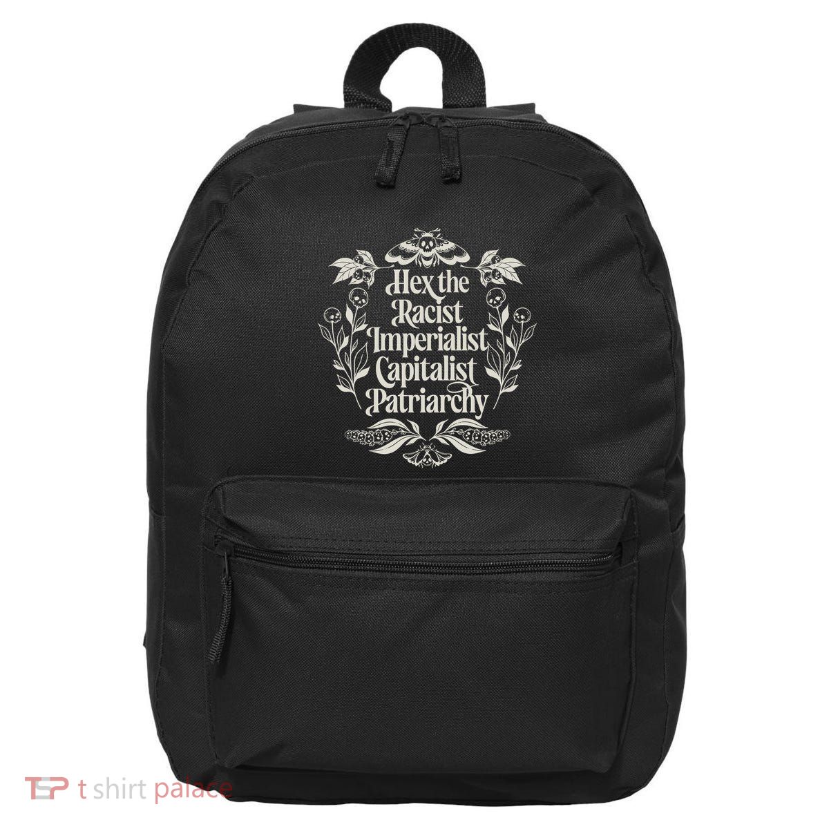 Hex The Patriarchy Feminist Halloween Leftist Witch 16 in Basic Backpack