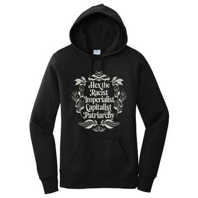 Hex The Patriarchy Feminist Halloween Leftist Witch Women's Pullover Hoodie