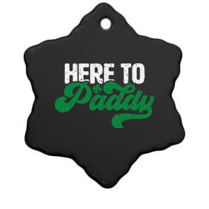 Here To Paddy Funny Saint Patrick's Day Ceramic Star Ornament