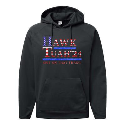 Hawk Tush Political Parody 2024 Performance Fleece Hoodie