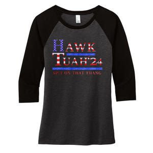 Hawk Tush Political Parody 2024 Women's Tri-Blend 3/4-Sleeve Raglan Shirt