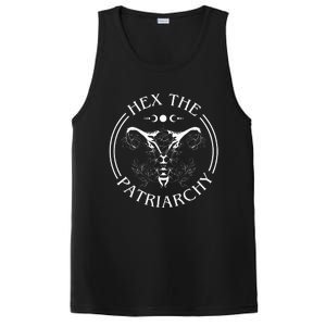 Hex The Patriarchy Floral Moon Feminist Witch Symbols Design PosiCharge Competitor Tank