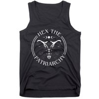 Hex The Patriarchy Floral Moon Feminist Witch Symbols Design Tank Top