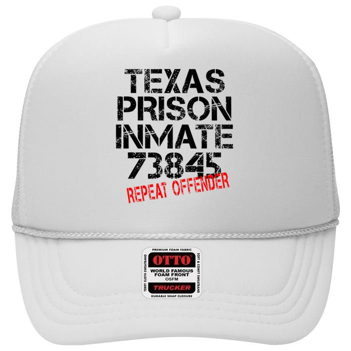 Halloween Texas Prisoner Party Costume High Crown Mesh Back Trucker Hat