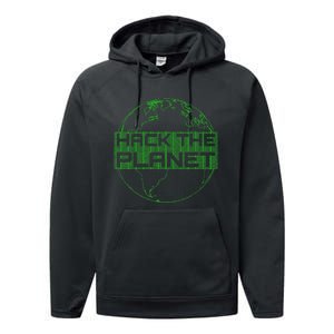 Hack The Planet Software Developer Green Design Performance Fleece Hoodie