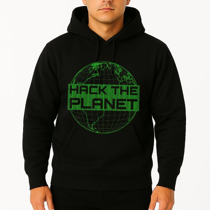 Hack The Planet Software Developer Green Design Hoodie
