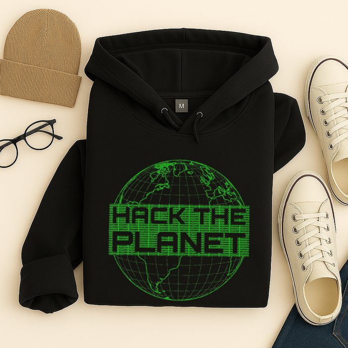 Hack The Planet Software Developer Green Design Hoodie