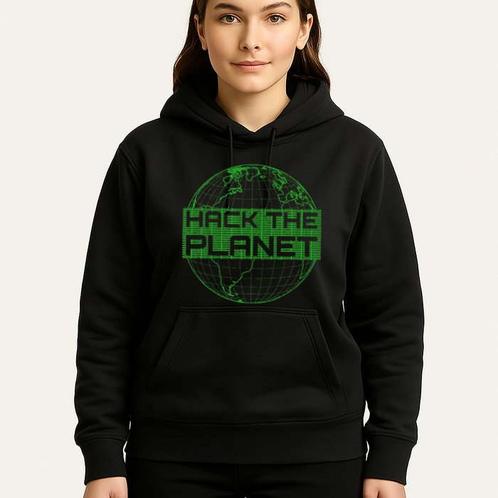 Hack The Planet Software Developer Green Design Hoodie