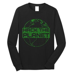 Hack The Planet Software Developer Green Design Long Sleeve Shirt