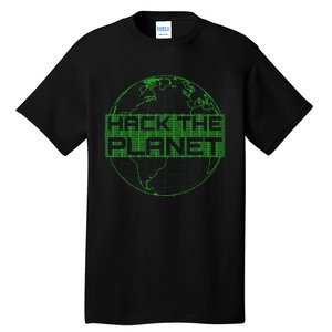 Hack The Planet Software Developer Green Design Tall T-Shirt