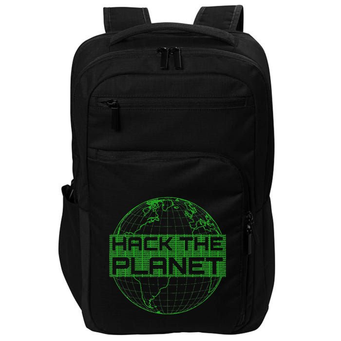 Hack The Planet Software Developer Green Design Impact Tech Backpack