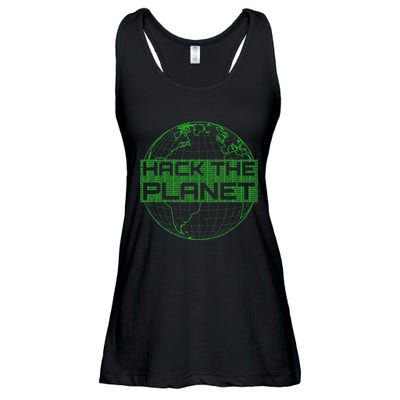 Hack The Planet Software Developer Green Design Ladies Essential Flowy Tank