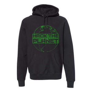 Hack The Planet Software Developer Green Design Premium Hoodie