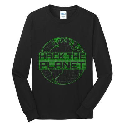 Hack The Planet Software Developer Green Design Tall Long Sleeve T-Shirt