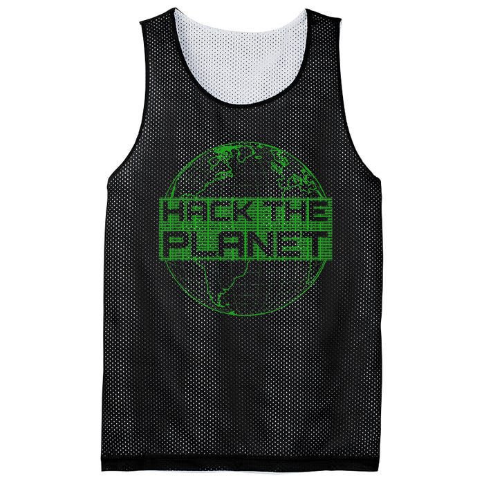 Hack The Planet Software Developer Green Design Mesh Reversible Basketball Jersey Tank