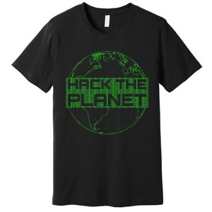 Hack The Planet Software Developer Green Design Premium T-Shirt