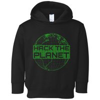 Hack The Planet Software Developer Green Design Toddler Hoodie