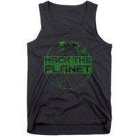 Hack The Planet Software Developer Green Design Tank Top