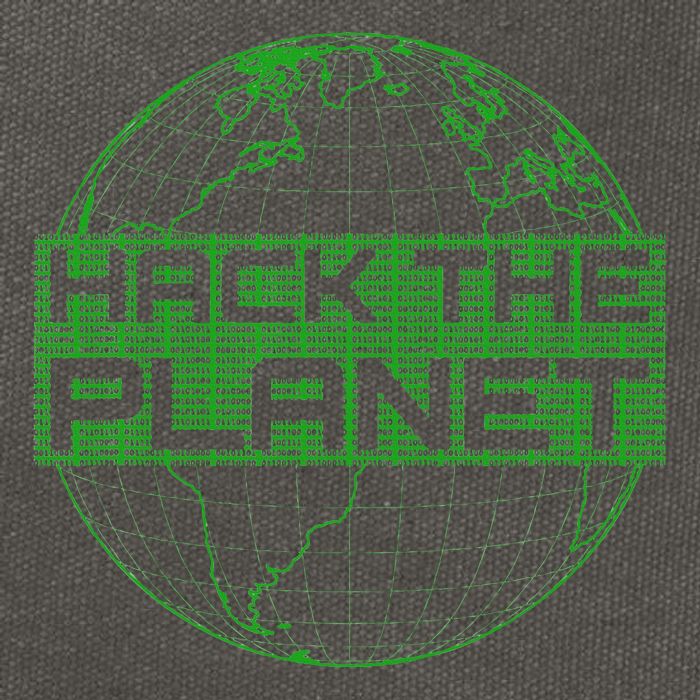 Hack The Planet Software Developer Green Design Cotton Canvas Backpack
