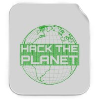 Hack The Planet Software Developer Green Design Permanent Decal Sticker