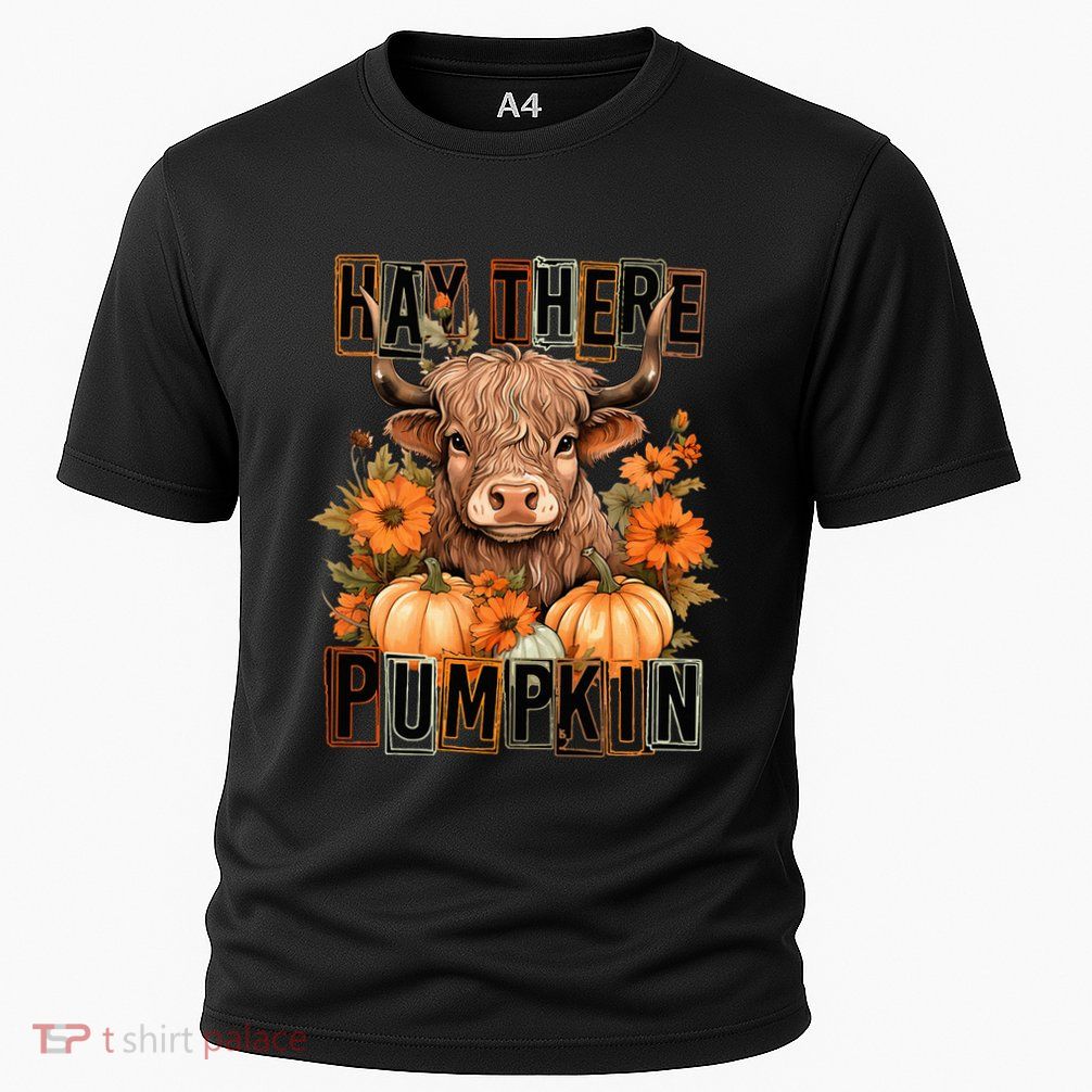 Hay There Pumkin Highland Cow Fall Autumn Thanksgiving Performance Shirt