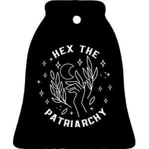 Hex The Patriarchy Shirt Feminist Witch Ceramic Bell Ornament