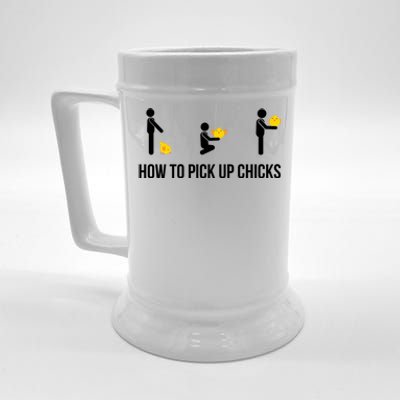 How To Pick Up Chicks Humor Funny Dating Gift Beer Stein