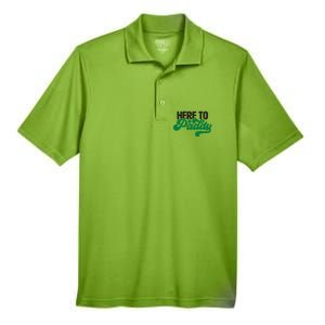 Here To Paddy Gift Funny Saint Patrick's Day Gift Men's Origin Performance Pique Polo