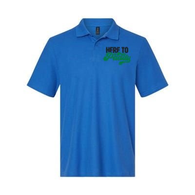 Here To Paddy Gift Funny Saint Patrick's Day Gift Softstyle Adult Sport Polo