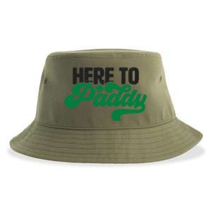 Here To Paddy Gift Funny Saint Patrick's Day Gift Sustainable Bucket Hat