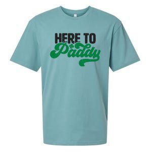 Here To Paddy Gift Funny Saint Patrick's Day Gift Sueded Cloud Jersey T-Shirt