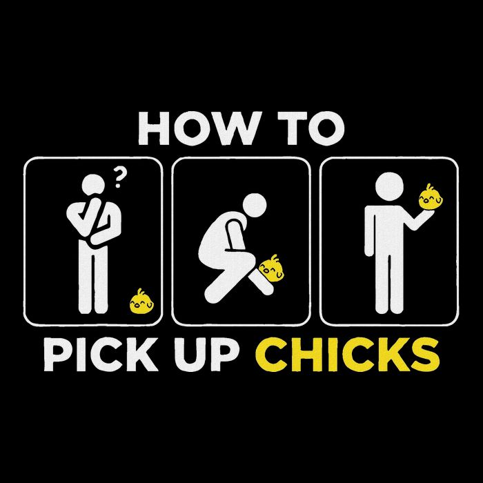 How To Pick Up Chicks Funny Meme Joke Gag 7-Panel Snapback Hat