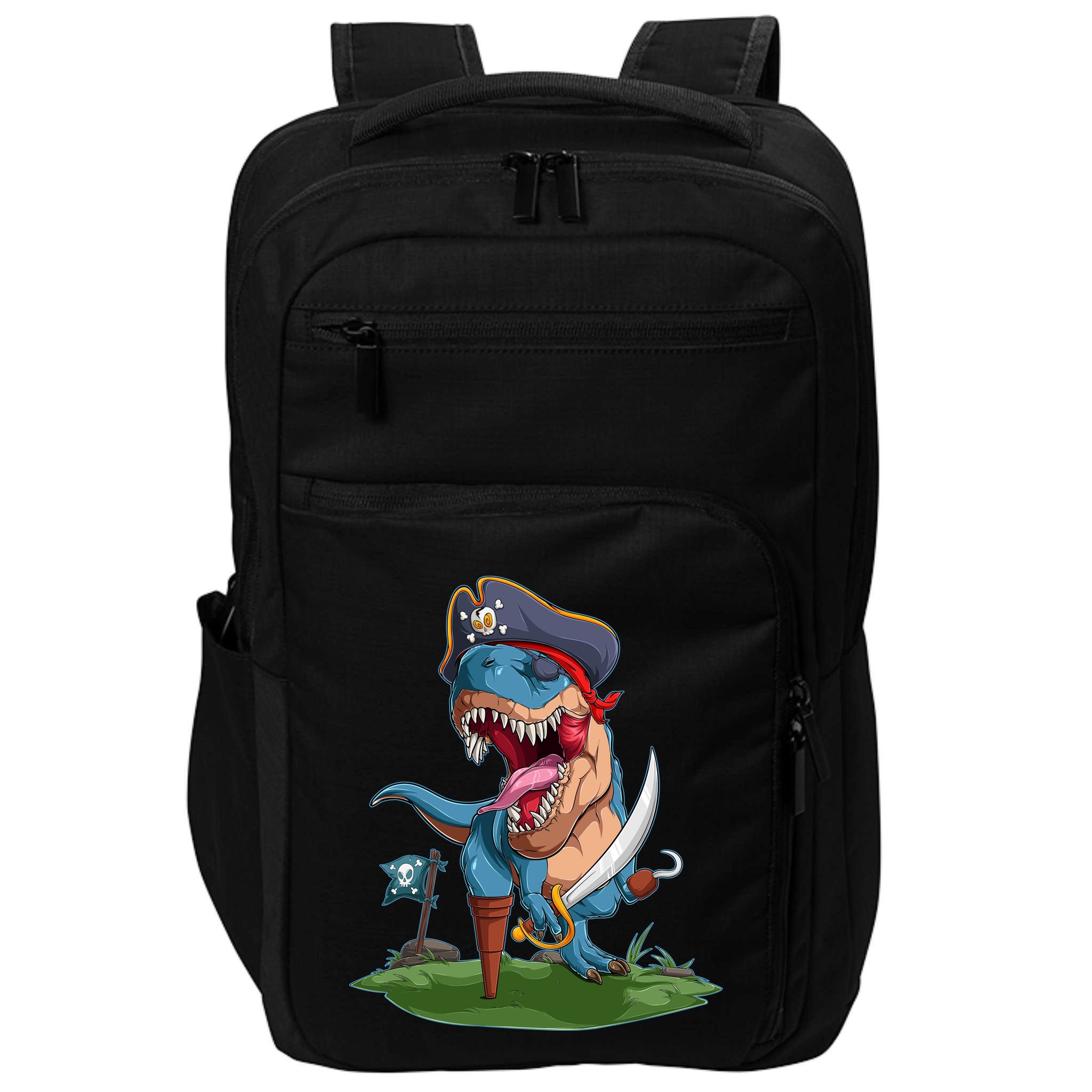 Halloween TRex Pirate Costume Impact Tech Backpack