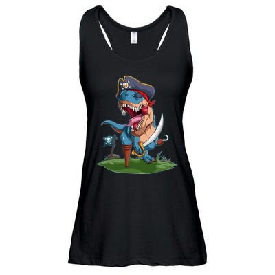 Halloween TRex Pirate Costume Ladies Essential Flowy Tank