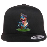Halloween TRex Pirate Costume Flatbill Hat