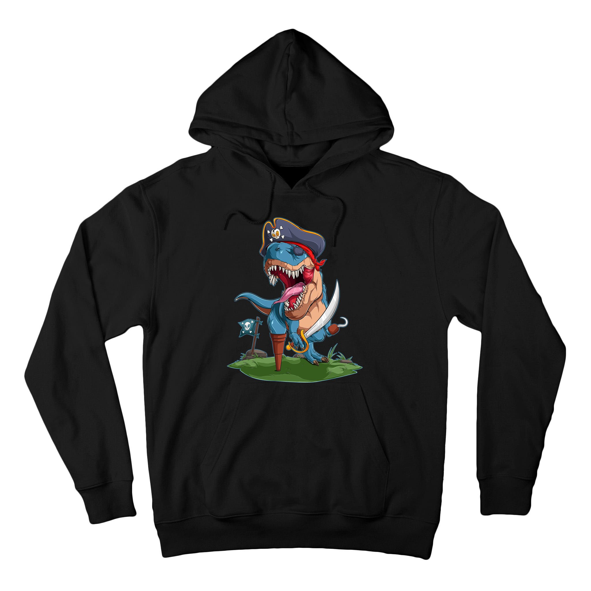 Halloween TRex Pirate Costume Tall Hoodie