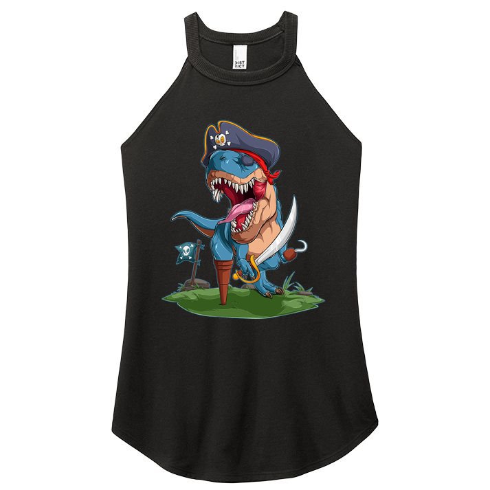 Halloween TRex Pirate Costume Women's Perfect Tri Rocker Tank