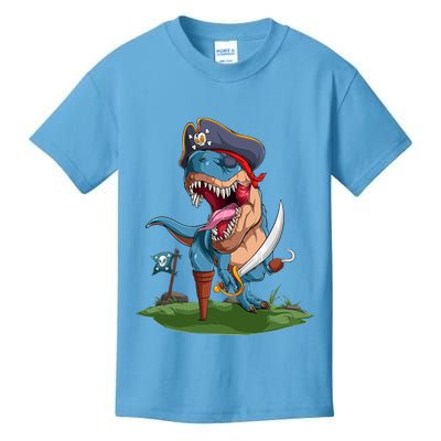 Halloween TRex Pirate Costume Kids T-Shirt