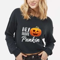 Hey There Punkin Cropped Pullover Crew