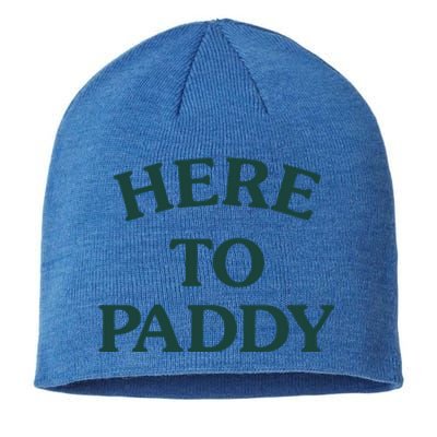 Here To Paddy Big Title St Patrick's Day Cute Gift Sustainable Beanie