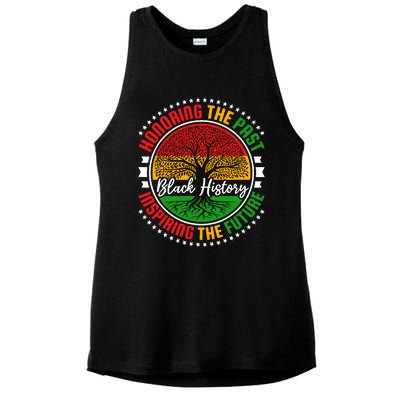 Honoring The Past Inspiring The Future Black History Month Ladies PosiCharge Tri-Blend Wicking Tank