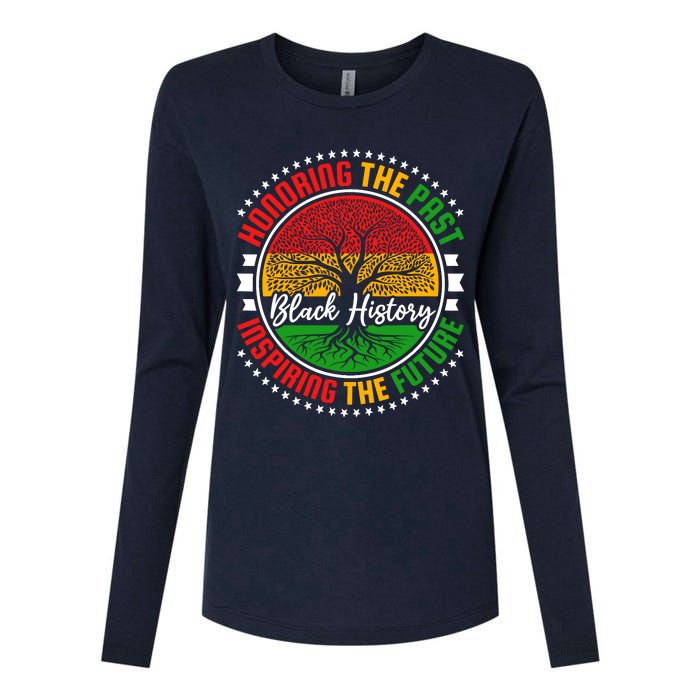 Honoring The Past Inspiring The Future Black History Month Womens Cotton Relaxed Long Sleeve T-Shirt