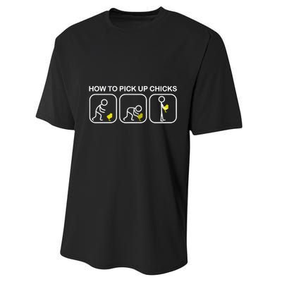 How To Pick Up Chicks Funny Performance Sprint T-Shirt