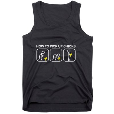 How To Pick Up Chicks Funny Tank Top