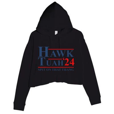 Hawk Tush Parody Funny Saying Crop Fleece Hoodie